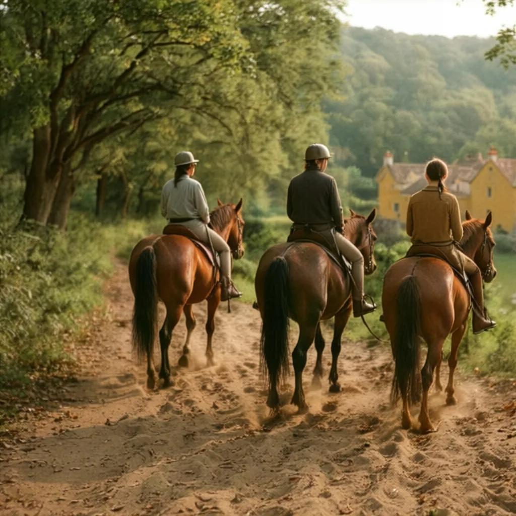 Balade à cheval en Dordogne, autour de Coursac