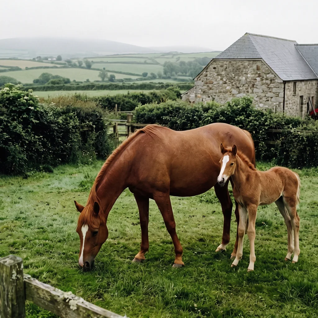 Élevage de chevaux au élevage and co, Coursac
