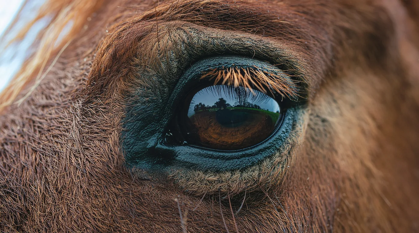 Un regard de cheval au élevage and co, Coursac