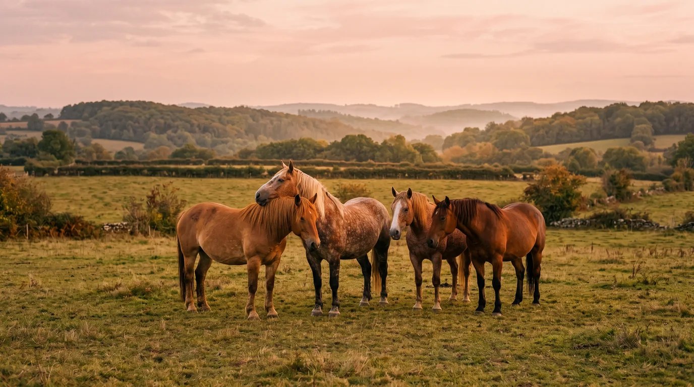 Les chevaux du élevage and co en liberté, Dordogne